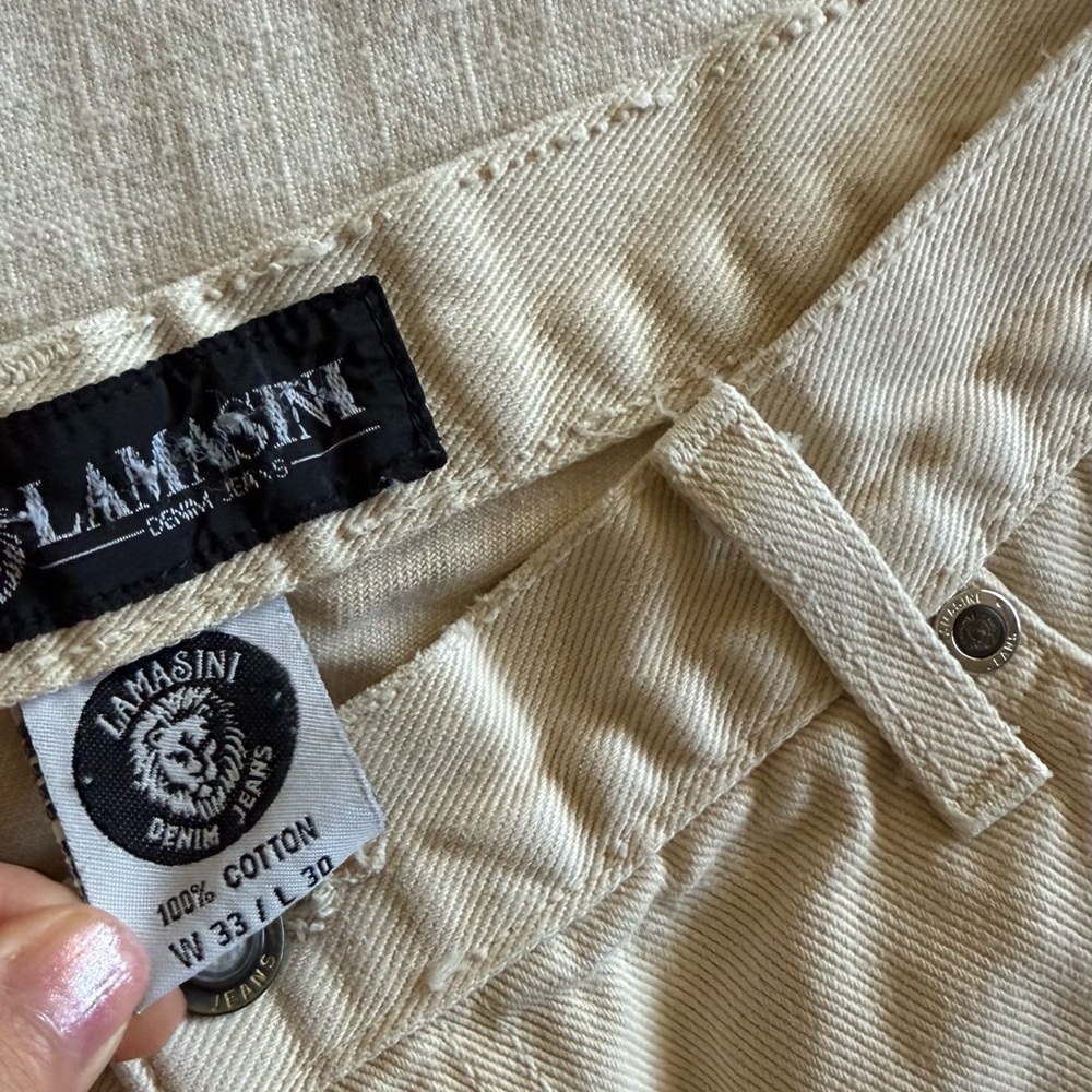 Lamasini Beige Denim Jeans